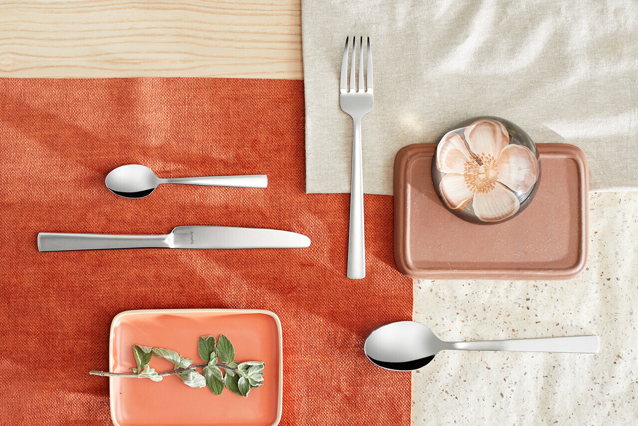 Set tacamuri 60 piese, Moderno, Amefa, 6 persoane, inox 18/10, argintiu - imagine 6